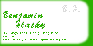 benjamin hlatky business card